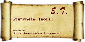 Sternheim Teofil névjegykártya